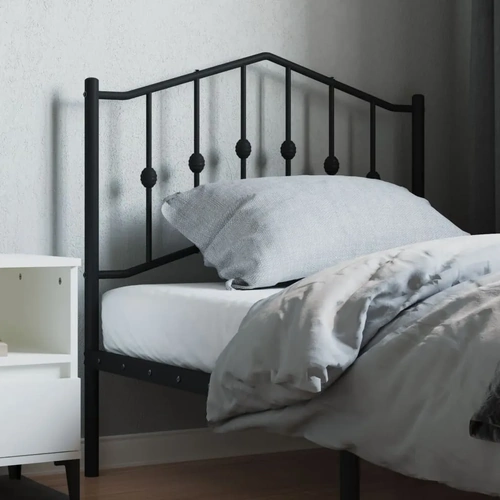 Metal Replace Headboard Black 90 cm