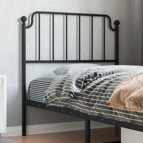 Metal Replace Headboard Black 90 cm