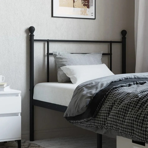 Metal Replace Headboard Black 90 cm