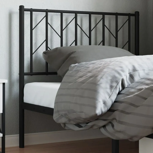 Metal Replace Headboard Black 90 cm