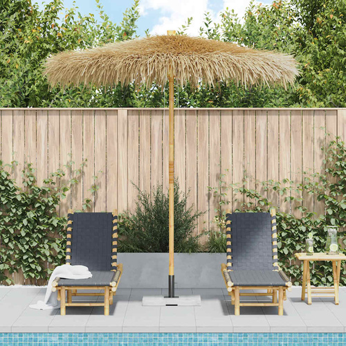 Bamboo Garden Parasol 270 cm with Banana Leaf Roof