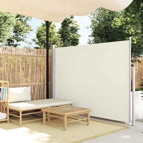 Patio Retractable Side Awning 170x300 cm Cream