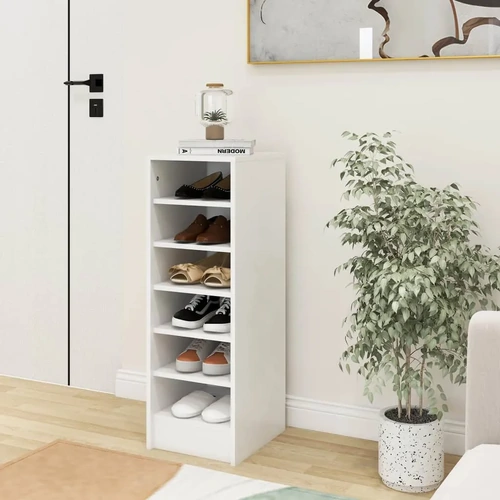 Shoe Cabinet White 31.5x35x90 cm Engineered Wood