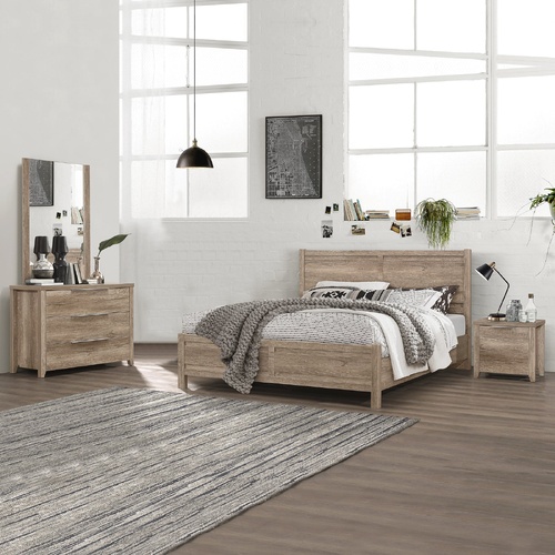 Cielo Bedroom Suite 4 pcs Oak Colour in Double Size