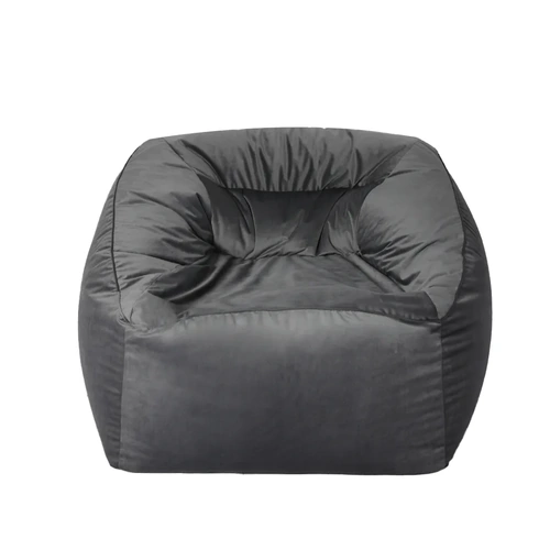  Bean Bag Chair Cover Soft Velvet Dark grey