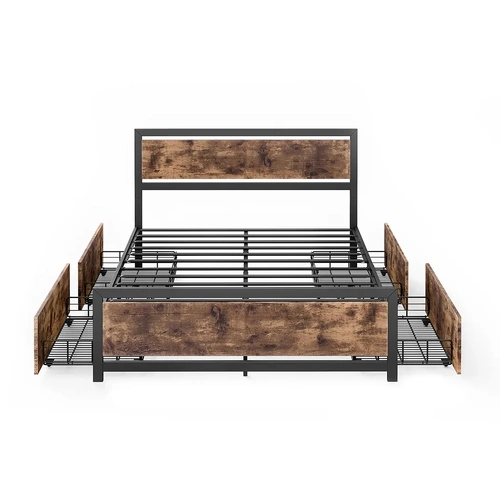  industrial bed frame double mattress