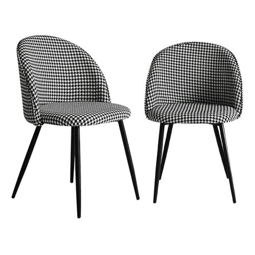  2x dining chairs kitchen cafe black and white