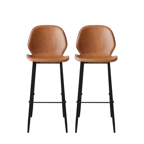  2x bar stool barstools counter brown