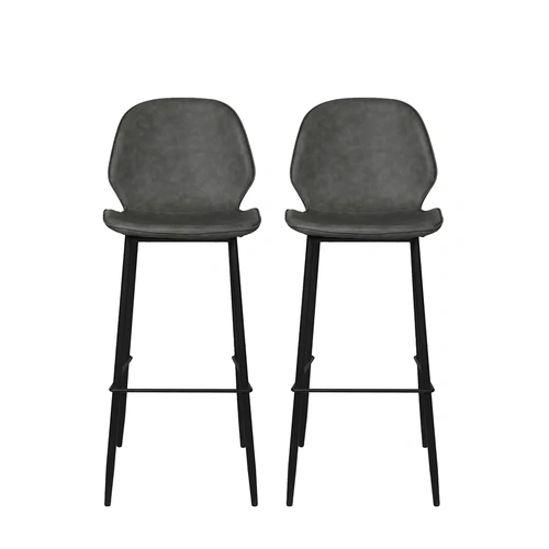  2x bar stool barstools counter grey
