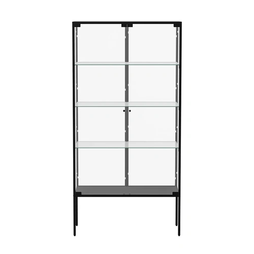 Stacked Glass Display Cabinet Steel 4 Tier 160cm