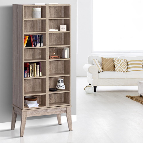 Bookshelf CD Storage Rack - BERG Oak