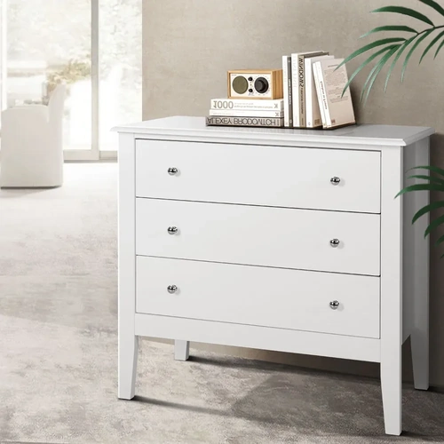 3 Chest of Drawers - BRITTANY White