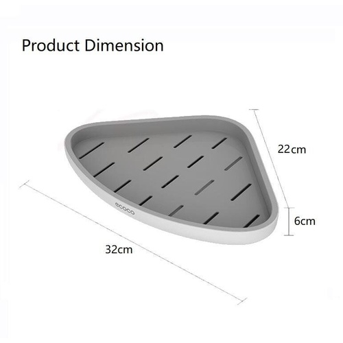 Ecoco Bathroom Corner Shower Shelf Corner Shower Caddy Shower Storage Organizer Wall Mounted for Bathroom, Kitchen, Toilet