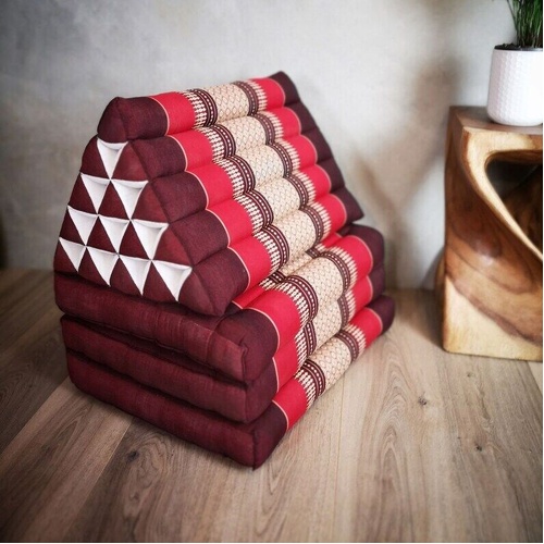 Jumbo Thai Triangle Pillow BLUE  3-Folds comfort with backrest Cushion -100% Kapok Fibre-JUMBO XXL size