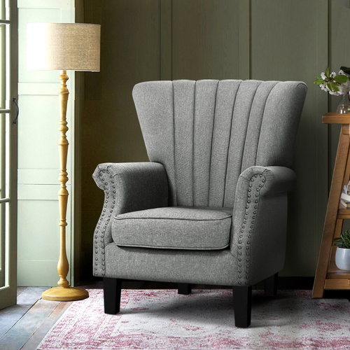 Upholstered Fabric Armchair Accent Tub Chairs Modern seat Sofa Lounge