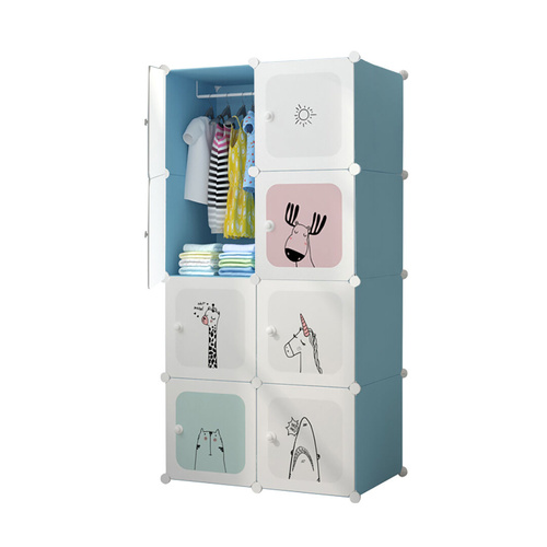 8 Cubes Portable Wardrobe Divide-Grid Modular Storage Organiser Foldable Closet