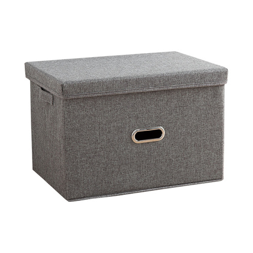 Foldable Canvas Storage Box Cube Clothes Basket Organiser Home Decorative Box