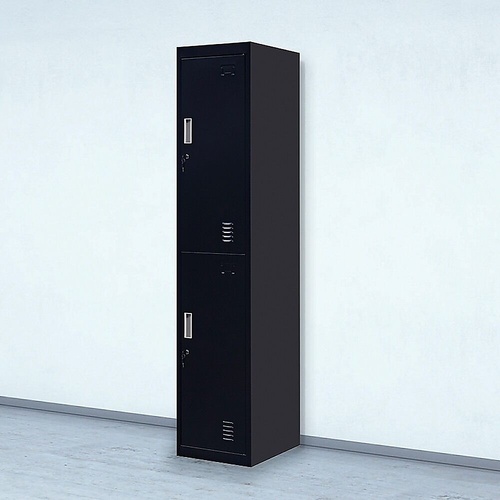 2-Door Vertical Locker for Office Gym Shed School Home Storage