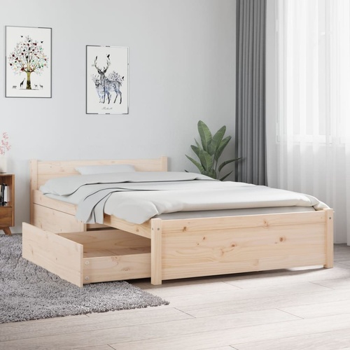 Armadale Bed Frame with Drawers 92x187 cm Single Bed Size