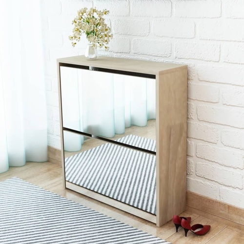 Shoe Cabinet 2-Layer Mirror