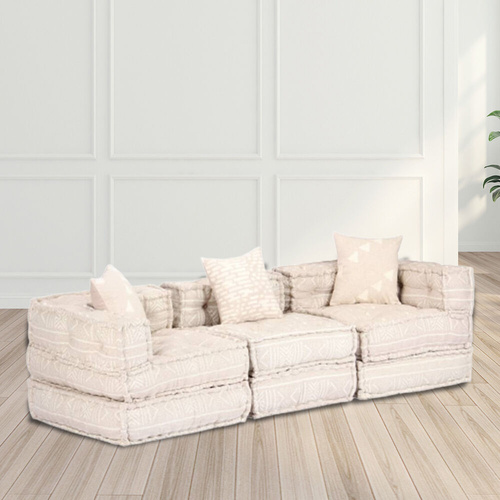 Blandford 3-Seater Modular Pouffe Fabric