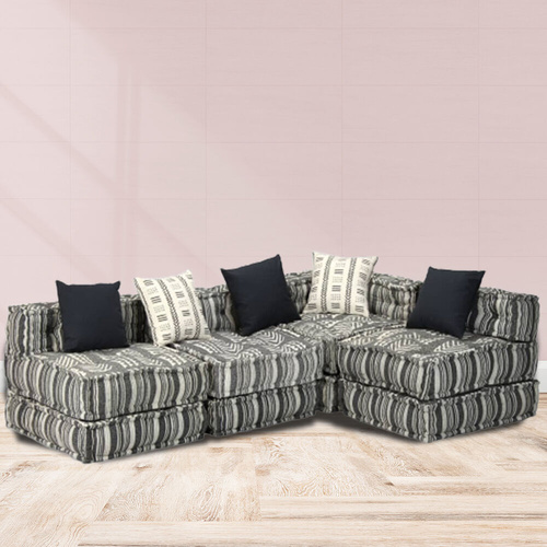 Deerfield 4-Seater Modular Pouffe Fabric