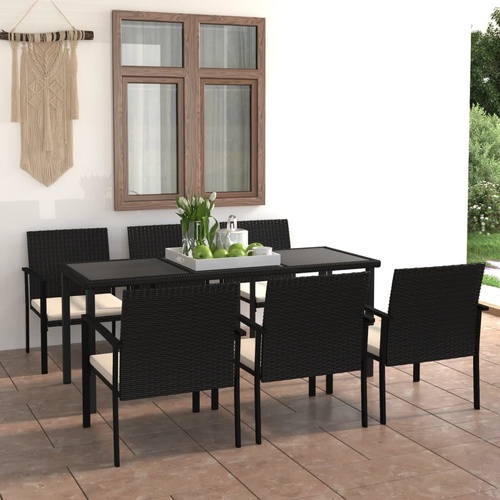 Garden Dining Set Poly Rattan