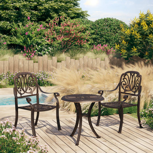 3 Piece Bistro Set Cast Aluminium