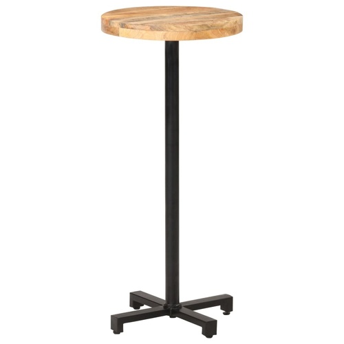 Bar Table Round Rough Mango Wood