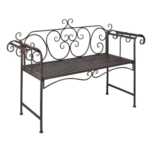 Garden Bench 132 cm Steel Antique