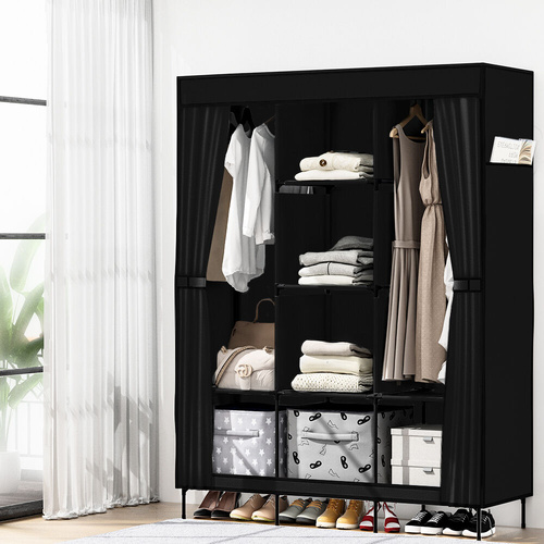 Clothes Wardrobe Closet Storage Large Portable Organiser with Shelf 