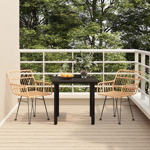 Garden Dining Set Poly Rattan