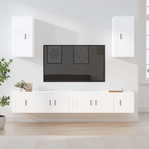 6 Piece TV Cabinet Set Engineered Wood