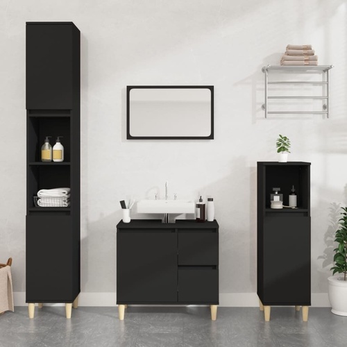Bathroom Cabinet 30x30x100 cm Engineered Wood