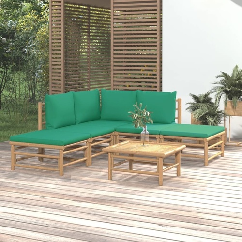 Garden Lounge Set with Cushions  Bamboo
