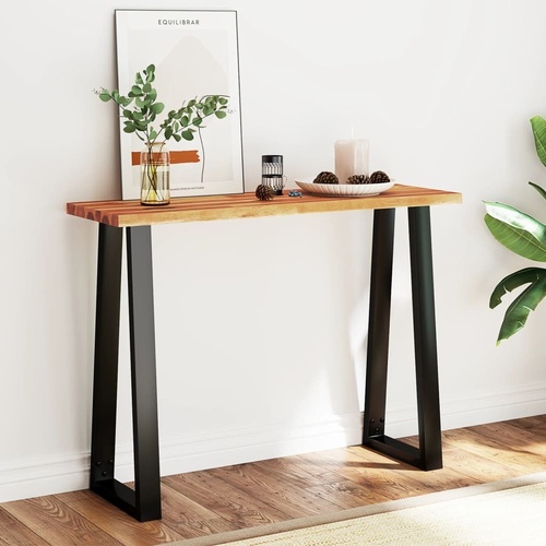 Console Table with Live Edge Solid Wood Acacia