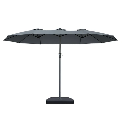 Centra 4M Double-sided Patio Umbrella Outdoor Umbrella Base Stand Grey