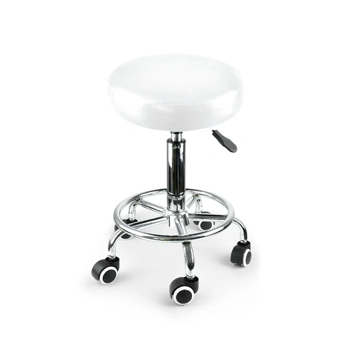 2x  Swivel Salon Barstool Hairdressing White