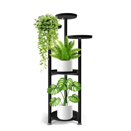  Plant Stand Outdoor Indoor Flower Black Medium