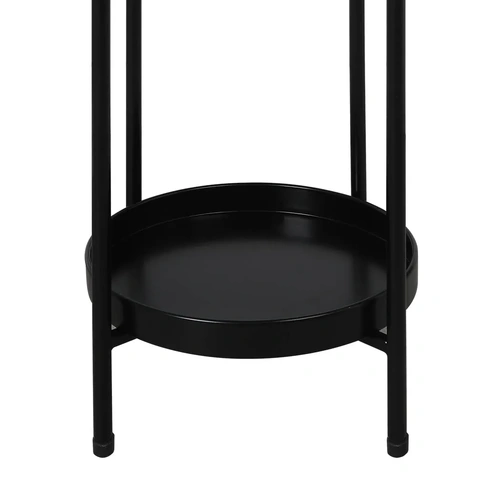  2 Tier Plant Stand Outdoor Indoor Black Large