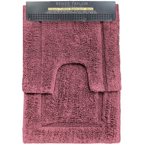 2 Piece 2200 GSM Tufted Rosebud Bath Mat Set by Renee Taylor