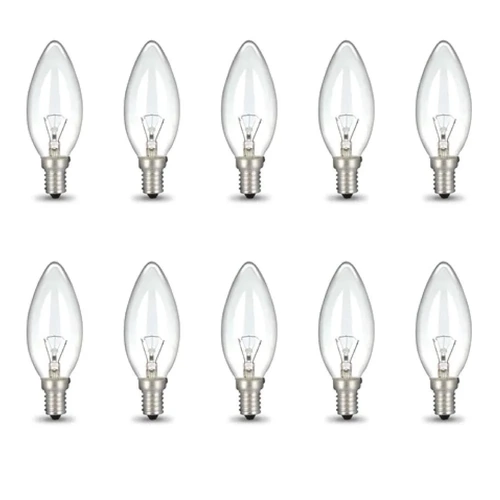 Bulk 10x E14 40W 220V Light Bulbs - C35 Candle Globe For Himalayan Salt Lamp