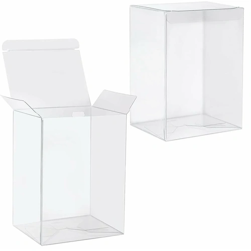 10 Pack of Large Plastic 22x14.5cm Rectangle Cube Box - Exhibition Gift Product Showcase Clear Plastic Shop Display Storage Packaging Box