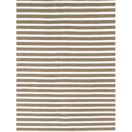 Beige/cream striped cotton kilim rug120x180 cm