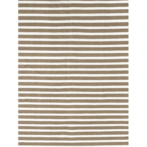 Beige cream striped cotton kilim rug190x250 cm
