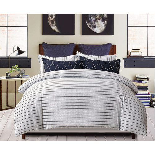 100% Cotton Reversible Quilt Cover Set - Fred - Queen Size