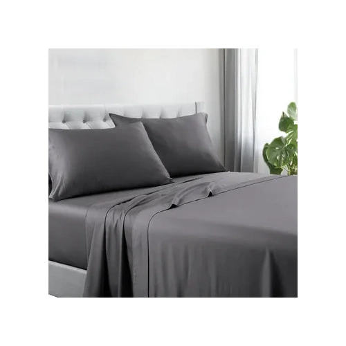 1200tc hotel quality cotton rich sheet set queen charcoal