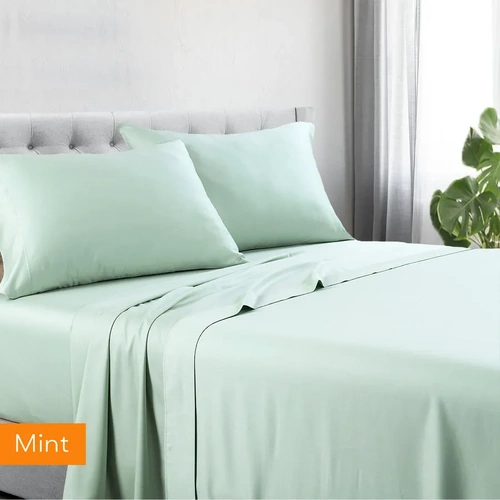 1200tc hotel quality cotton rich sheet set queen mint