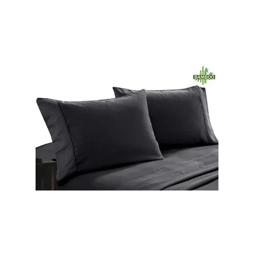 400 thread count bamboo cotton twin pack pillowcase charcoal