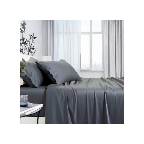 1000tc bamboo cotton sheet set king single charcoal